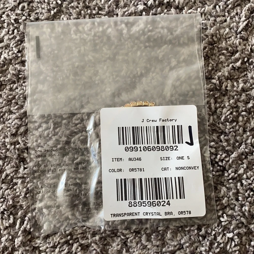 JCrew transparent crystal slider bracelet missing
